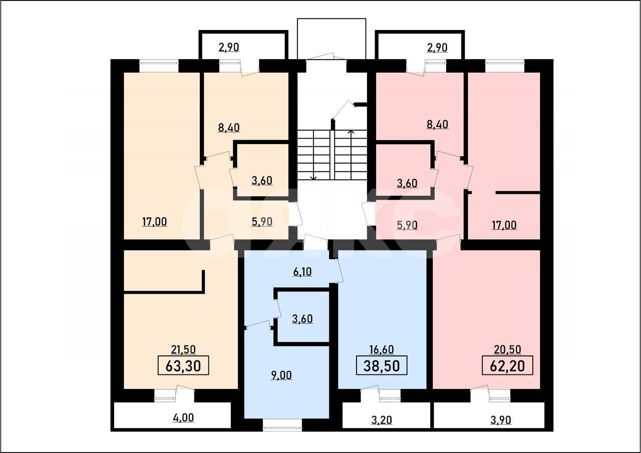 Фото №11: 2-комнатная квартира 58 м² - Кореновск, мкр. 10-й, ул. Таманская, 3к2