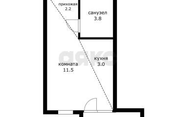 Фото №5: Студия 24 м² - Краснодар, мкр. Завод Радиоизмерительных Приборов, пер. Гаражный, 12/2