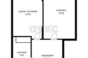 Фото №2: 1-комнатная квартира 44 м² - Знаменский, мкр. Родные Просторы, ул. Природная, 10Б