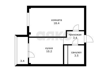 Фото №5: 1-комнатная квартира 35 м² - Краснодар, мкр. Прикубанский внутригородской округ, ул. Калужская, 20